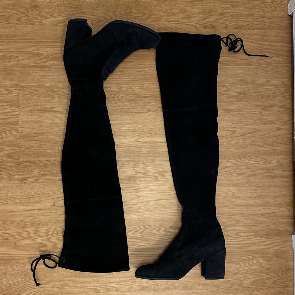 Stuart Weitzman Black Heeled Boots